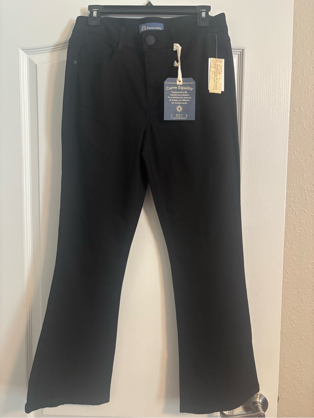 Democracy Black High-Rise Boot cut black jeans size 8Petite